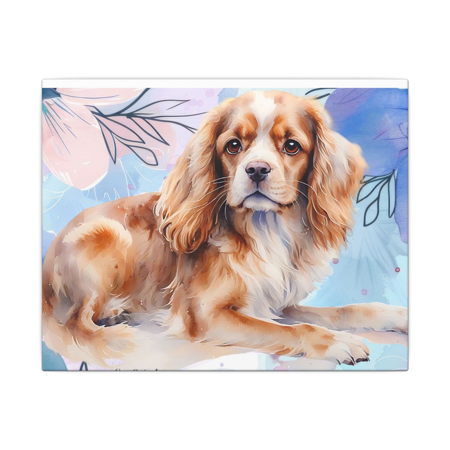 Dog Portrait Matte Canvas Print, Pet Memorial Wall Art, Animal Lover Gift, Home Decor, Doggie Art, Pet Owner Gift