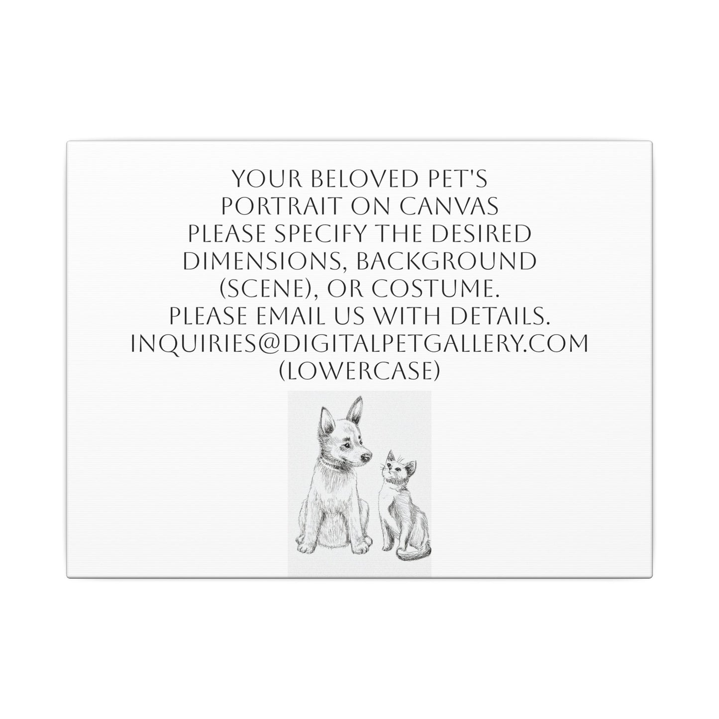 Custom Pet Portrait Canvas Print, Personalized Wall Art, Memorial Gift, Pet Lover Decor, Unique Keepsake for Animal Lovers