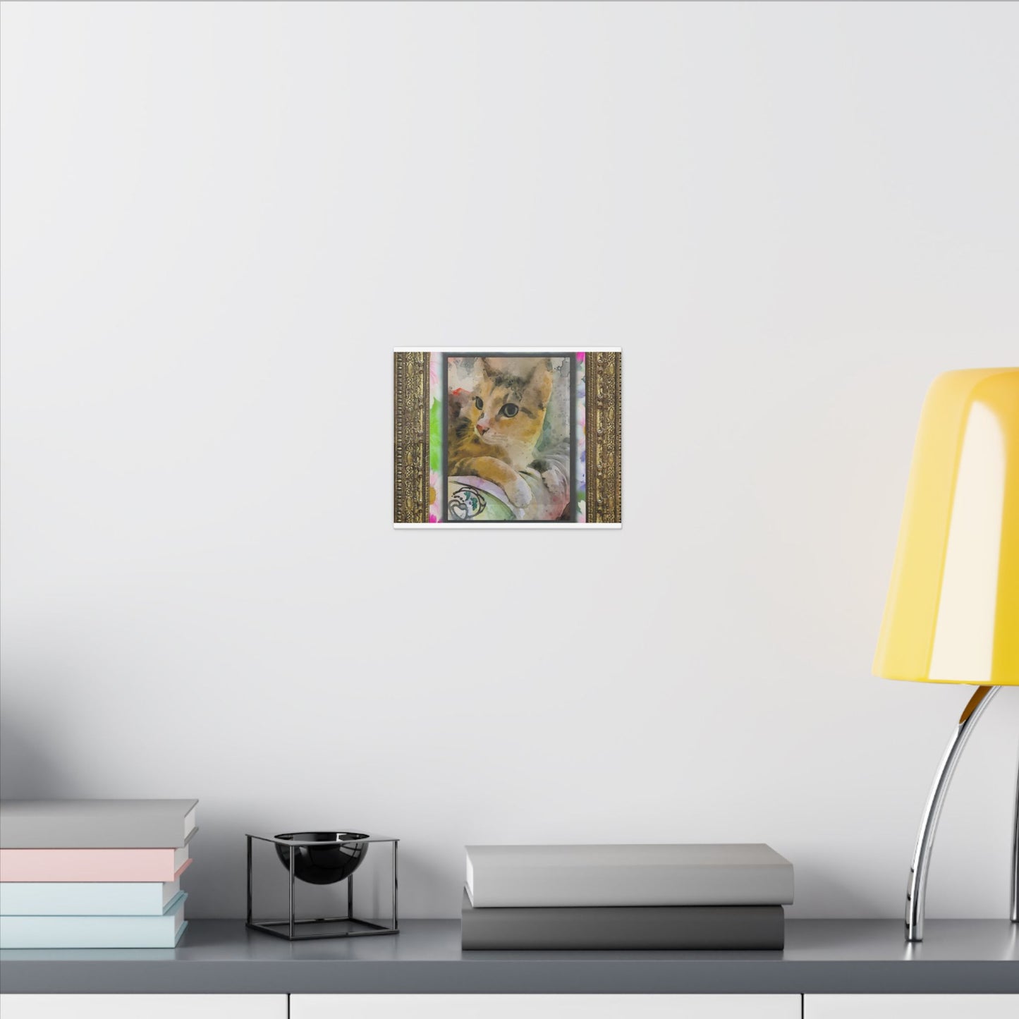 Cat Portrait Canvas Art Print, Home Decor, Pet Lover Gift, Wall Art, Cat Lover Decor, Unique Cat Artwork
