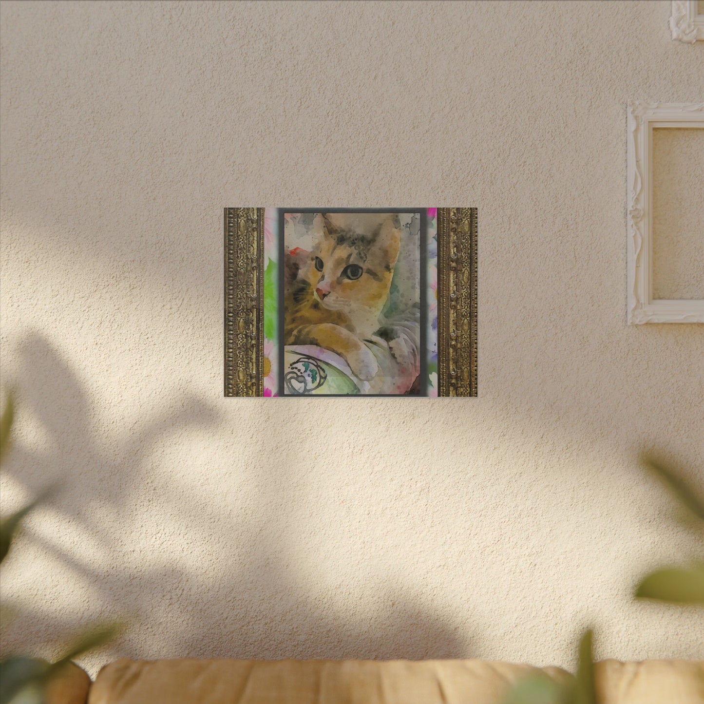 Cat Portrait Canvas Art Print, Home Decor, Pet Lover Gift, Wall Art, Cat Lover Decor, Unique Cat Artwork