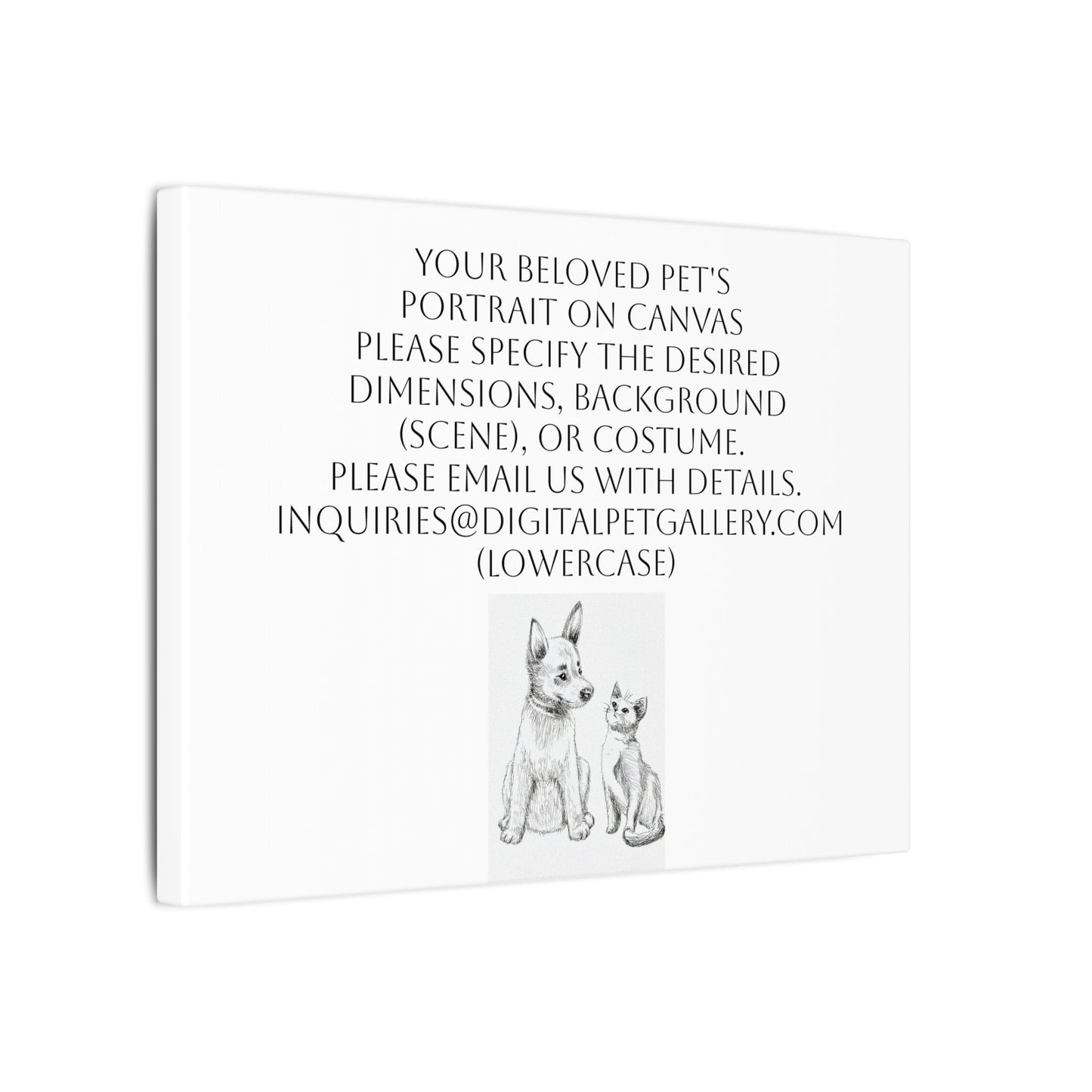 Custom Pet Portrait Canvas Print, Personalized Wall Art, Memorial Gift, Pet Lover Decor, Unique Keepsake for Animal Lovers