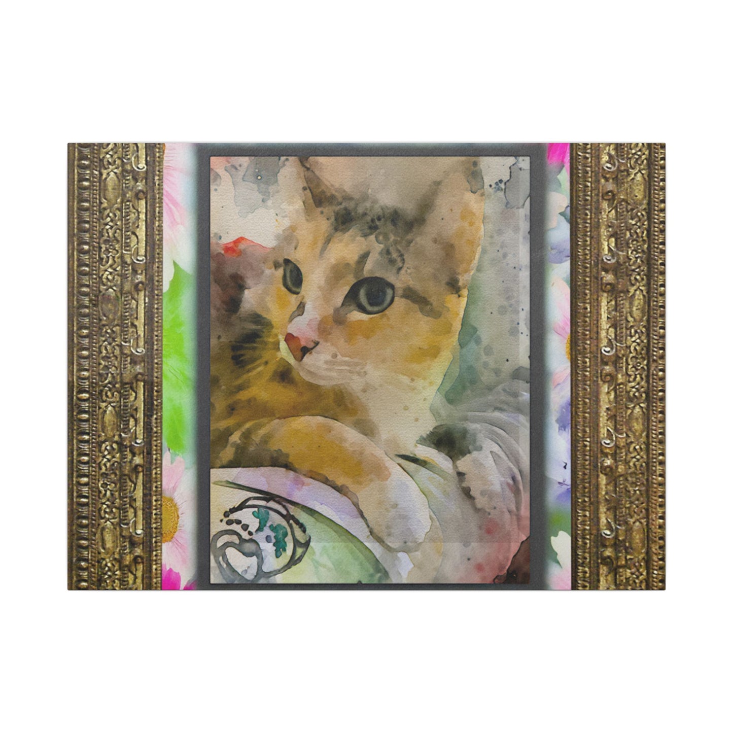 Cat Portrait Canvas Art Print, Home Decor, Pet Lover Gift, Wall Art, Cat Lover Decor, Unique Cat Artwork