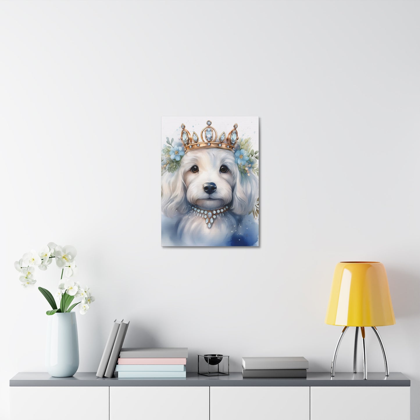 Royal Pet Portrait Canvas Print, Dog Lover Gift, Dog Art, Dog Decor, Home Wall Art, Pet Memorial, Dog Birthday Decoration