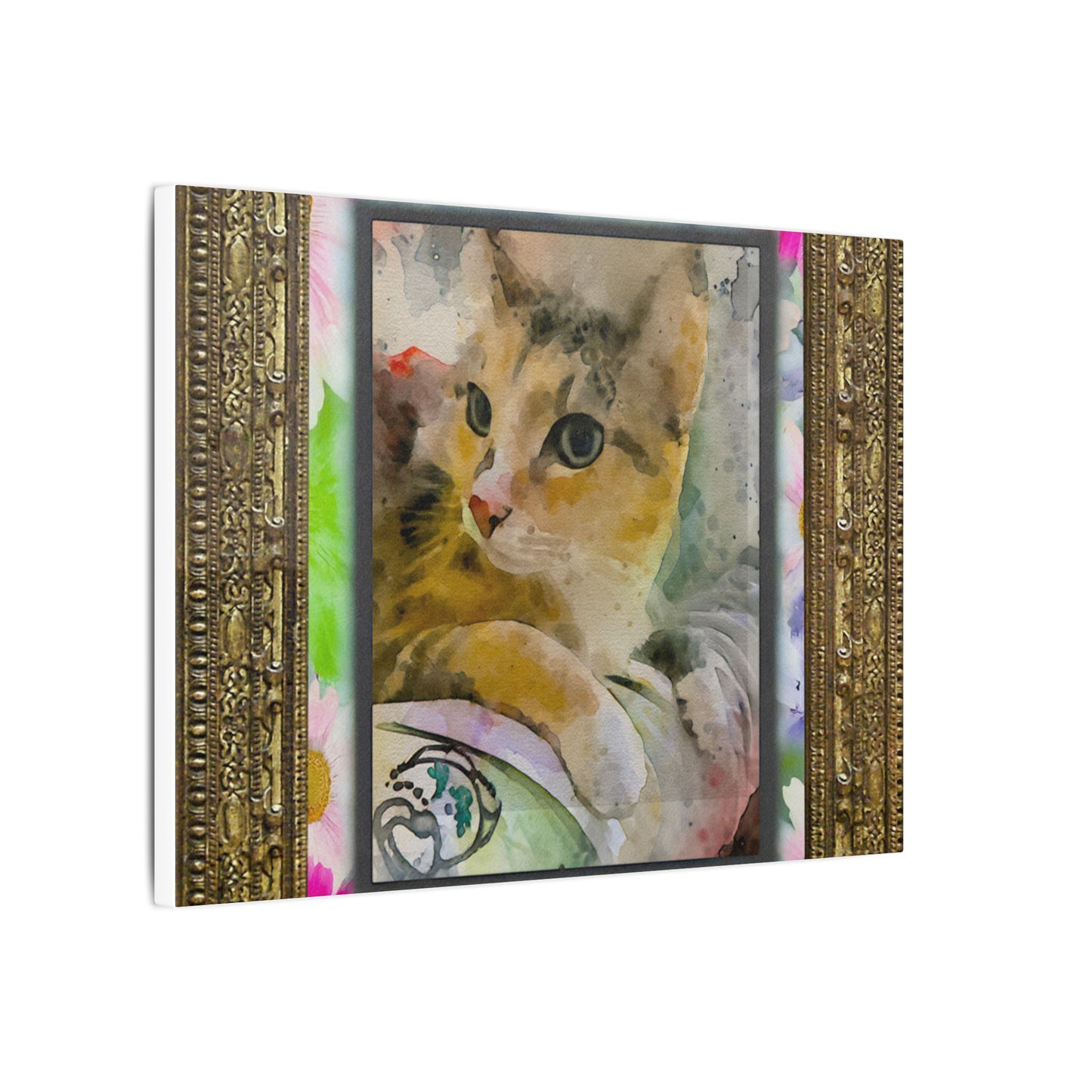 Cat Portrait Canvas Art Print, Home Decor, Pet Lover Gift, Wall Art, Cat Lover Decor, Unique Cat Artwork