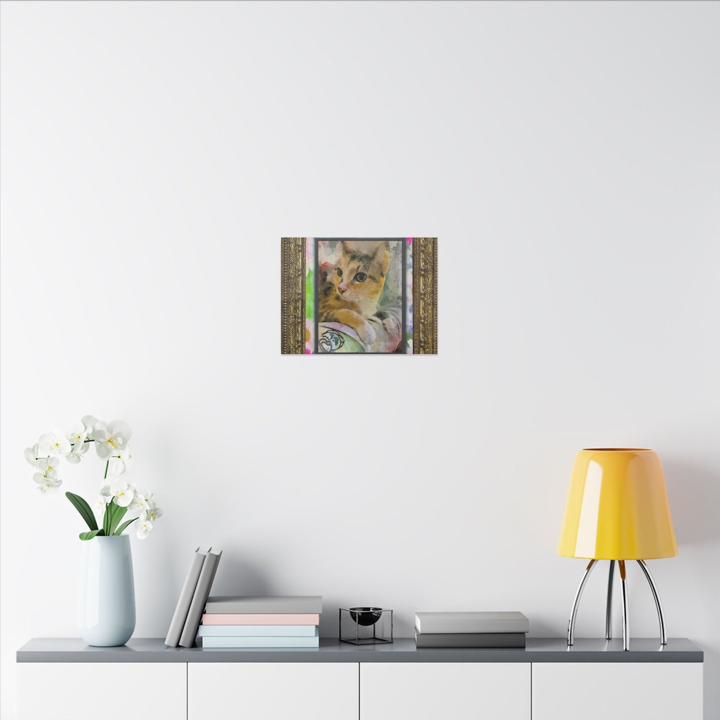 Cat Portrait Canvas Art Print, Home Decor, Pet Lover Gift, Wall Art, Cat Lover Decor, Unique Cat Artwork