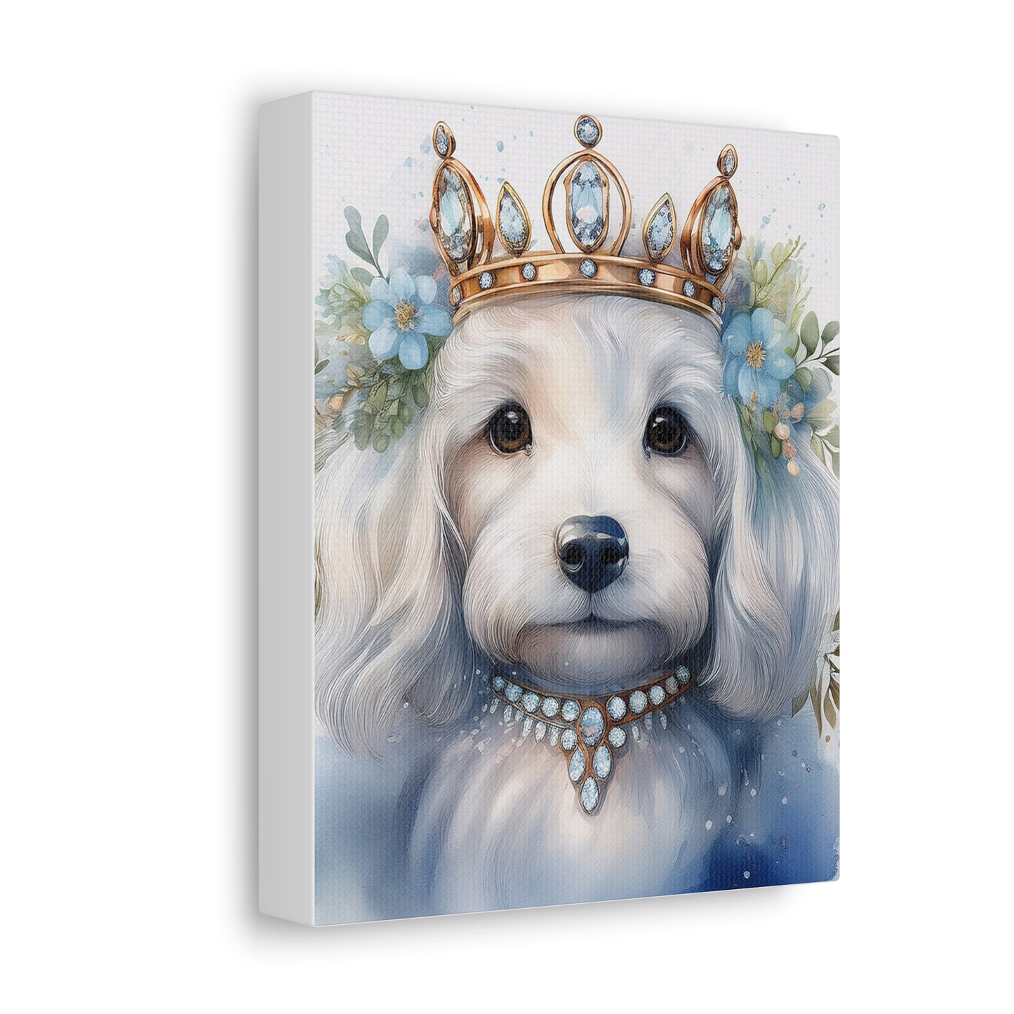 Royal Pet Portrait Canvas Print, Dog Lover Gift, Dog Art, Dog Decor, Home Wall Art, Pet Memorial, Dog Birthday Decoration