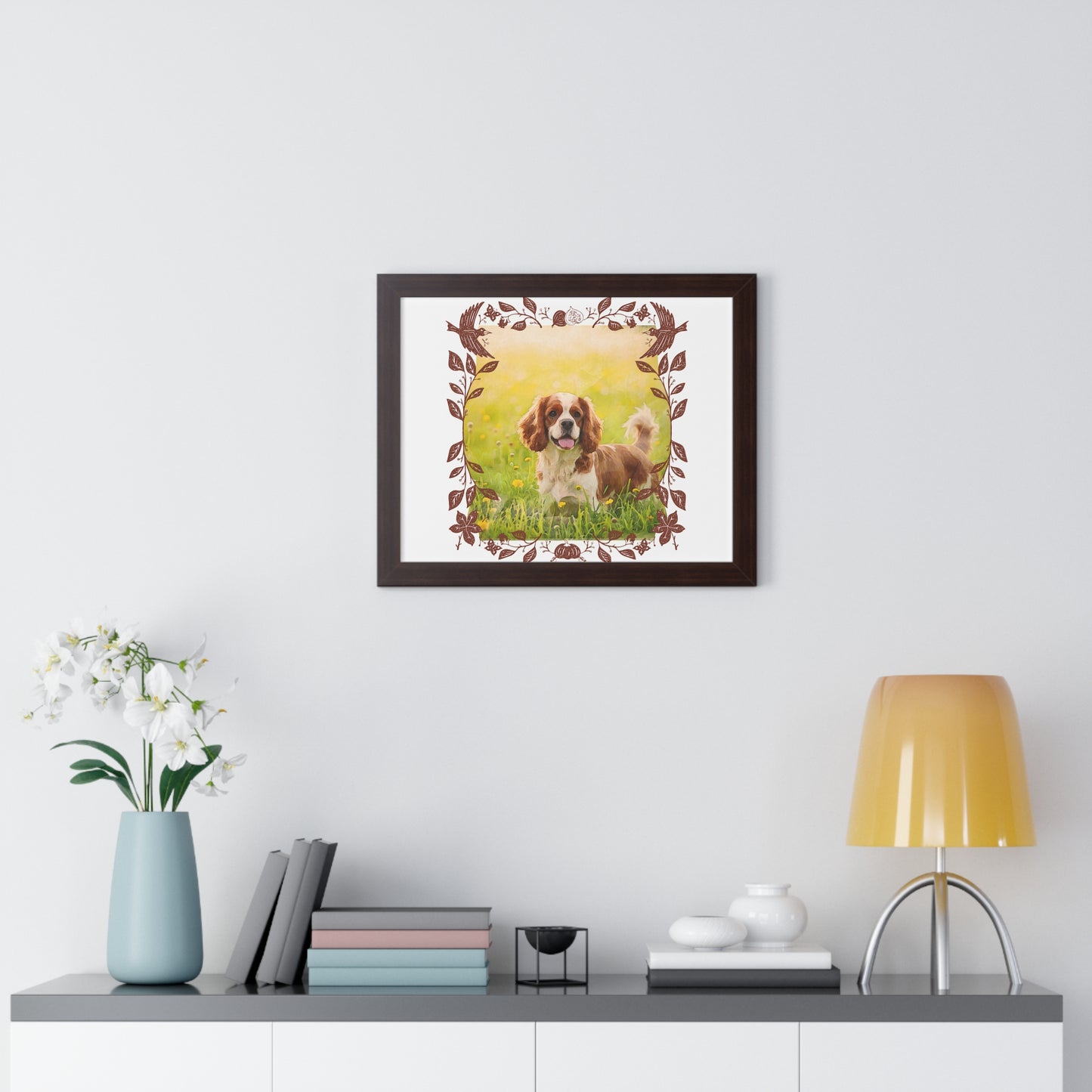 Framed Dog Poster, Pet Lovers Wall Art, Dog Decor for Home, Animal Art Print, Gifts for Dog Owners
