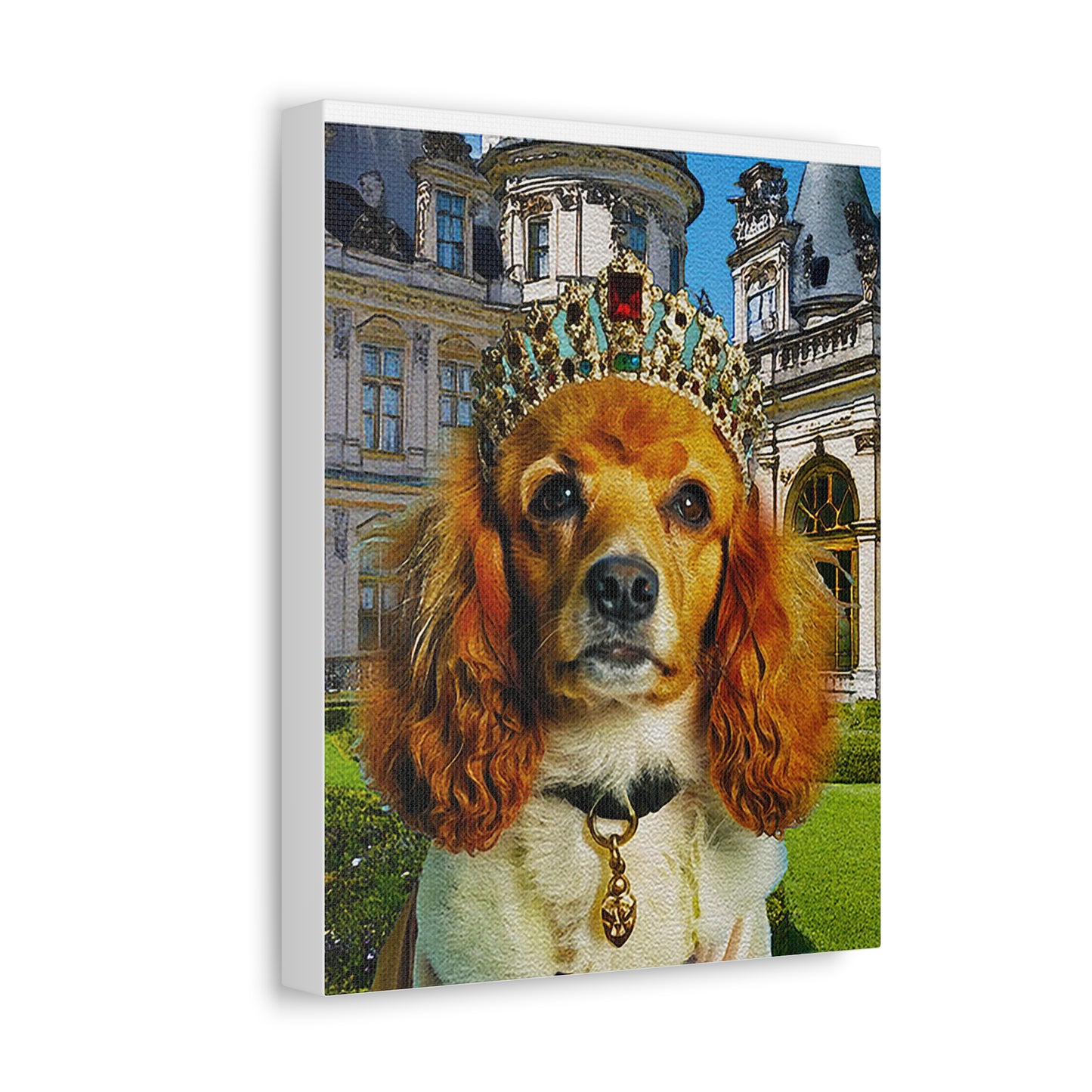 Royal Pup Canvas Art, Dog Wall Decor, Pet Lovers Gift, Home Decoration, Animal Portrait, Unique Pet Art