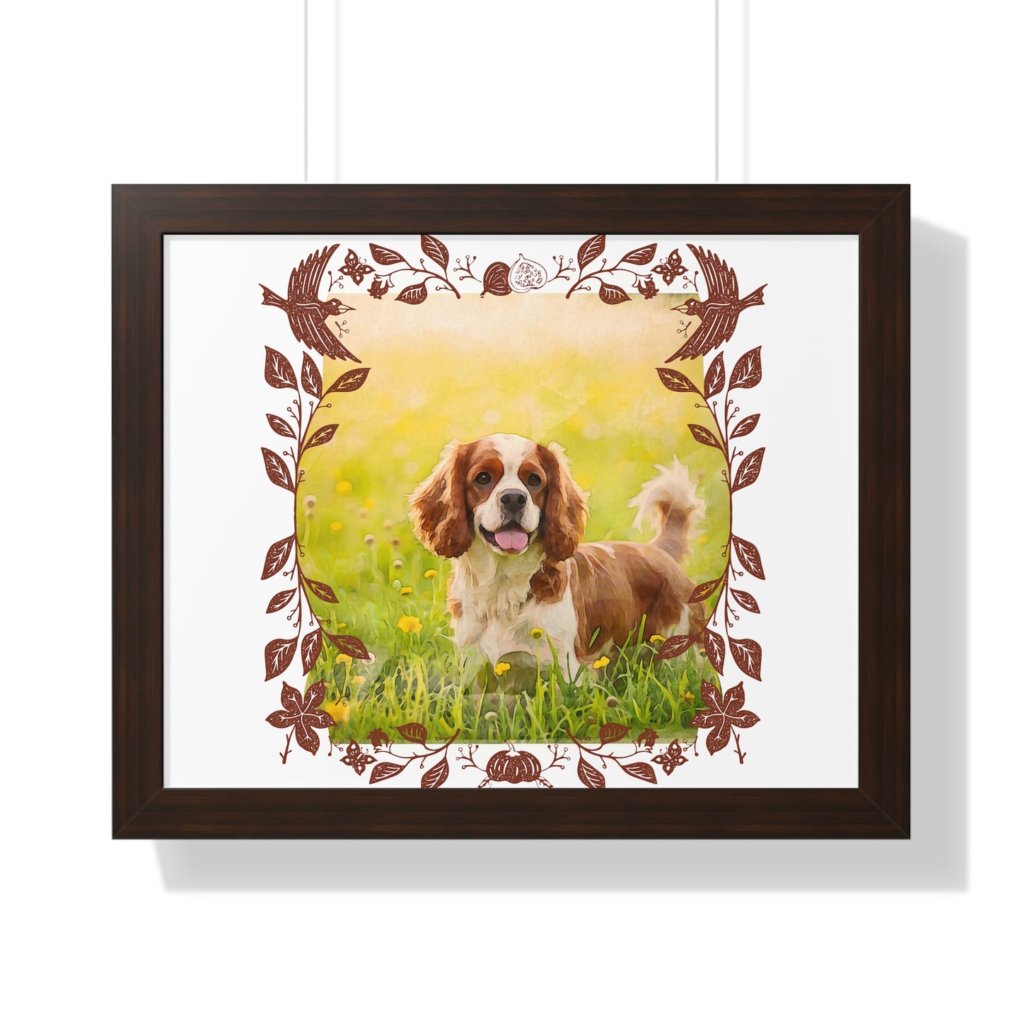 Framed Dog Poster, Pet Lovers Wall Art, Dog Decor for Home, Animal Art Print, Gifts for Dog Owners
