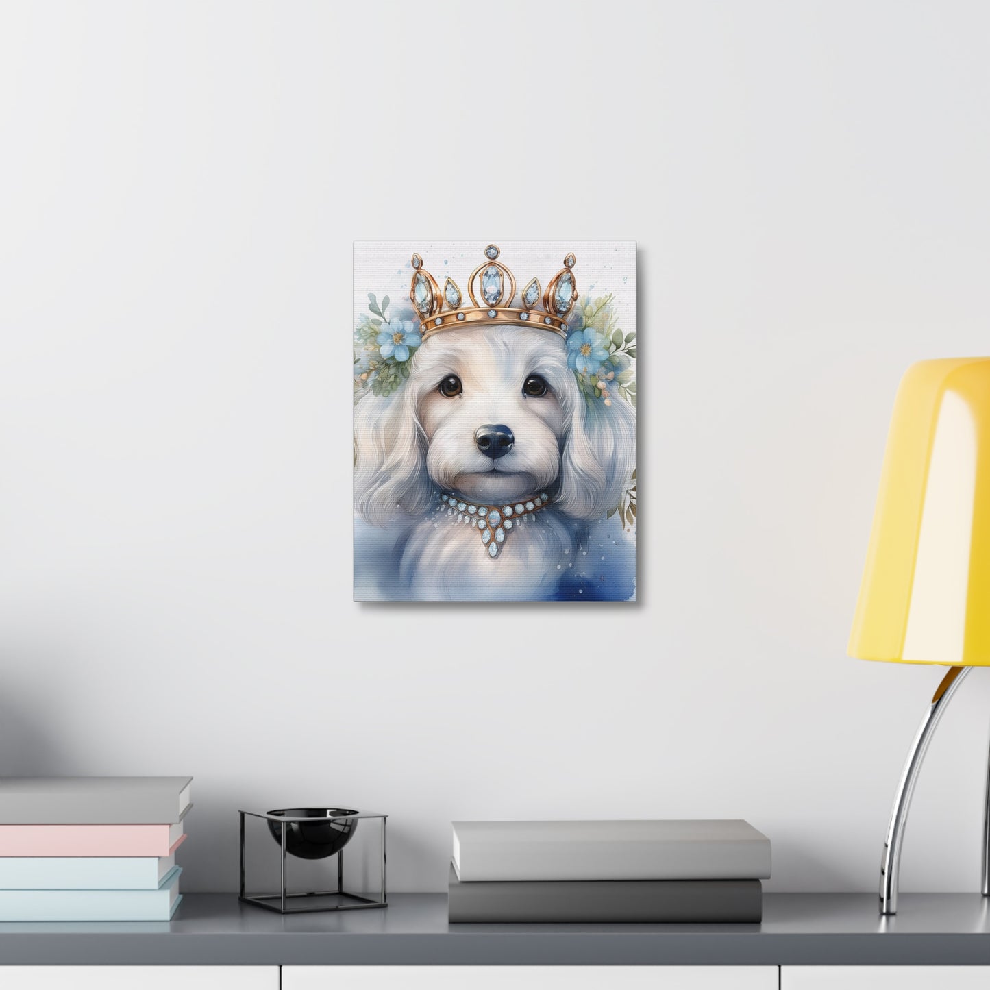 Royal Pet Portrait Canvas Print, Dog Lover Gift, Dog Art, Dog Decor, Home Wall Art, Pet Memorial, Dog Birthday Decoration