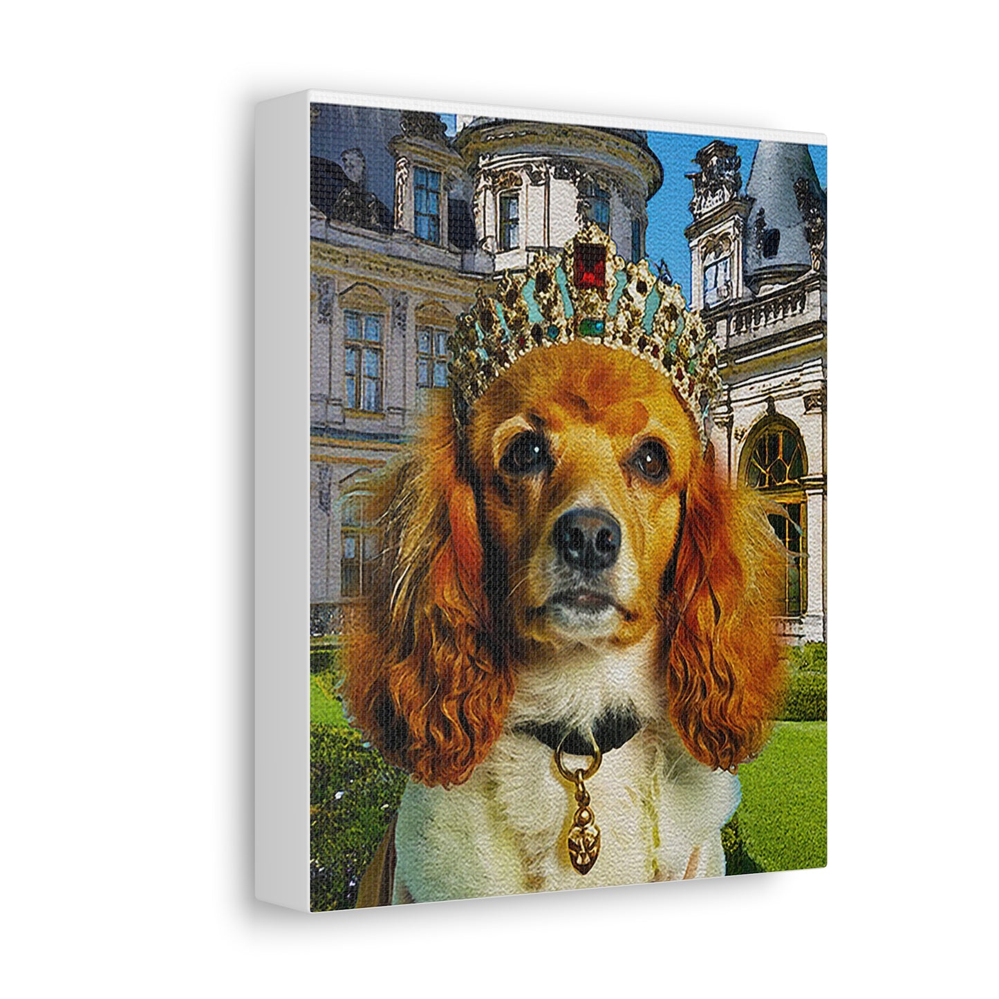 Royal Pup Canvas Art, Dog Wall Decor, Pet Lovers Gift, Home Decoration, Animal Portrait, Unique Pet Art