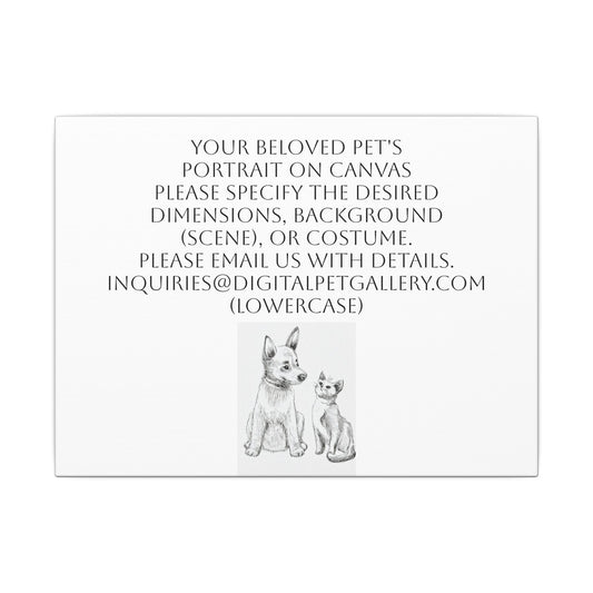 Custom Pet Portrait Canvas Print, Personalized Wall Art, Memorial Gift, Pet Lover Decor, Unique Keepsake for Animal Lovers
