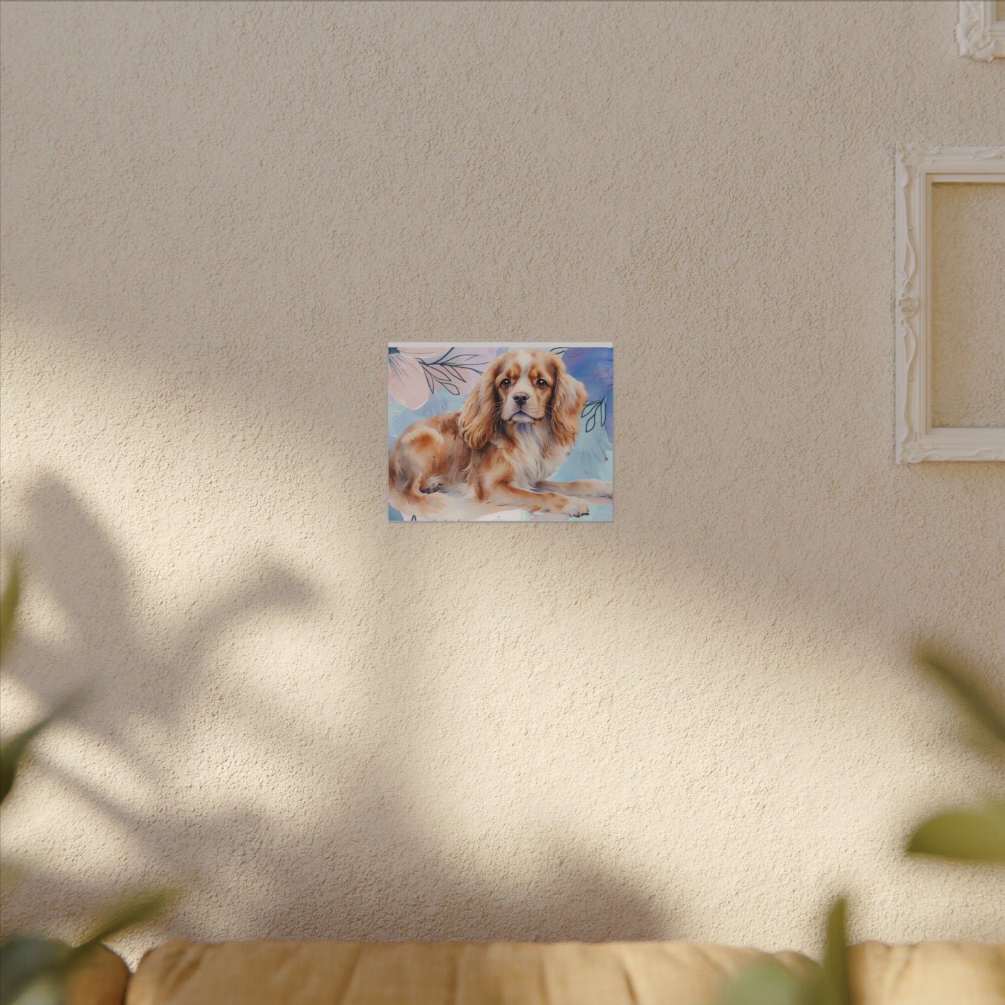 Dog Portrait Matte Canvas Print, Pet Memorial Wall Art, Animal Lover Gift, Home Decor, Doggie Art, Pet Owner Gift
