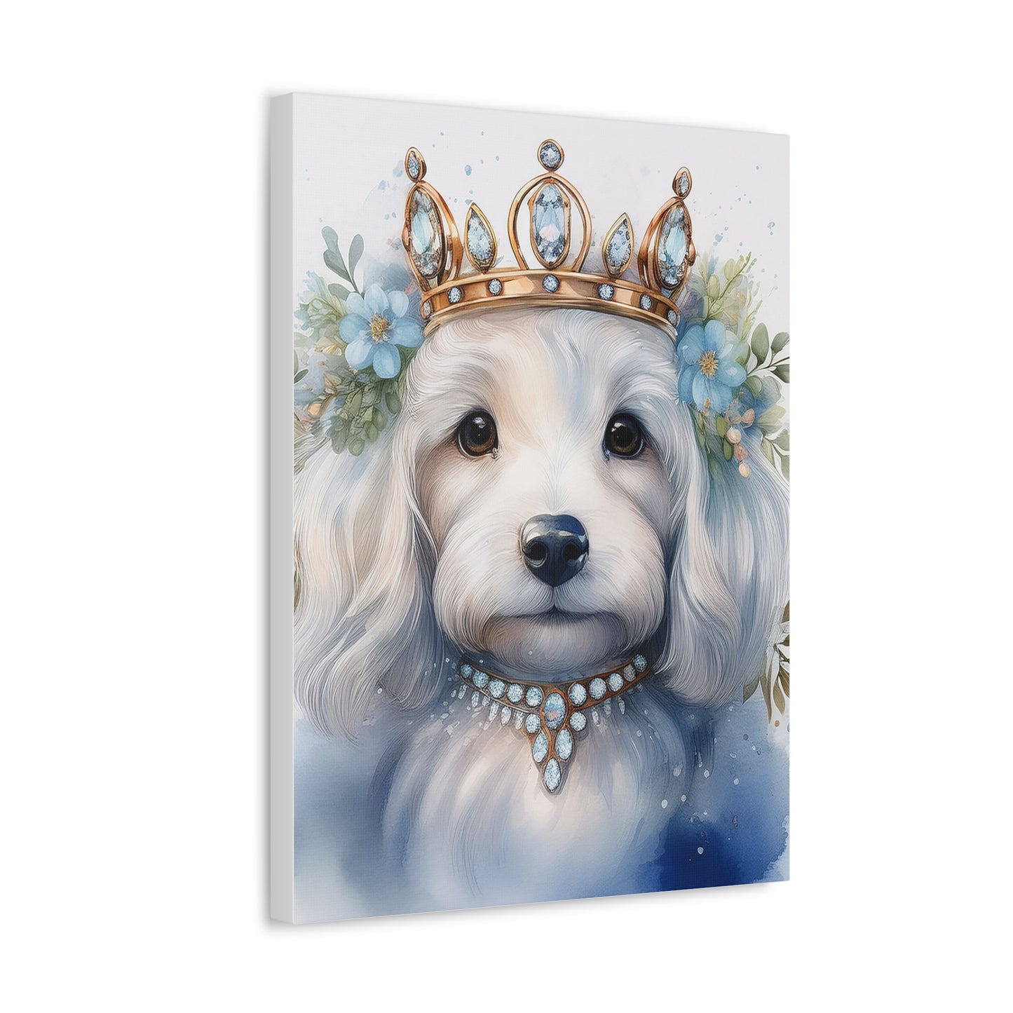 Royal Pet Portrait Canvas Print, Dog Lover Gift, Dog Art, Dog Decor, Home Wall Art, Pet Memorial, Dog Birthday Decoration