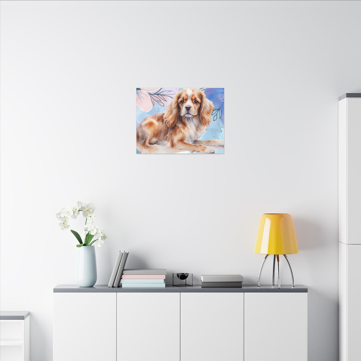 Dog Portrait Matte Canvas Print, Pet Memorial Wall Art, Animal Lover Gift, Home Decor, Doggie Art, Pet Owner Gift
