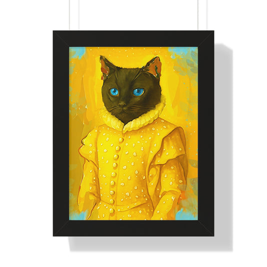 Whimsical Cat Art Print, Decorative Wall Art, Cat Lover Gift, Vintage Style Wall Decor, Unique Home Decor