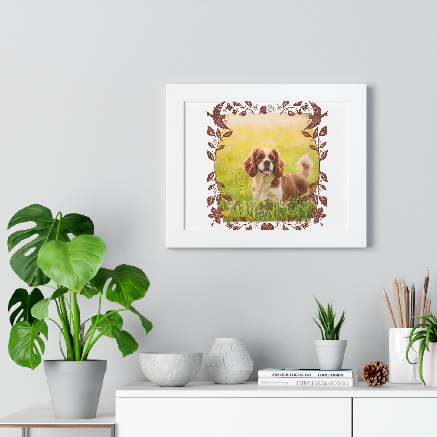 Framed Dog Poster, Pet Lovers Wall Art, Dog Decor for Home, Animal Art Print, Gifts for Dog Owners