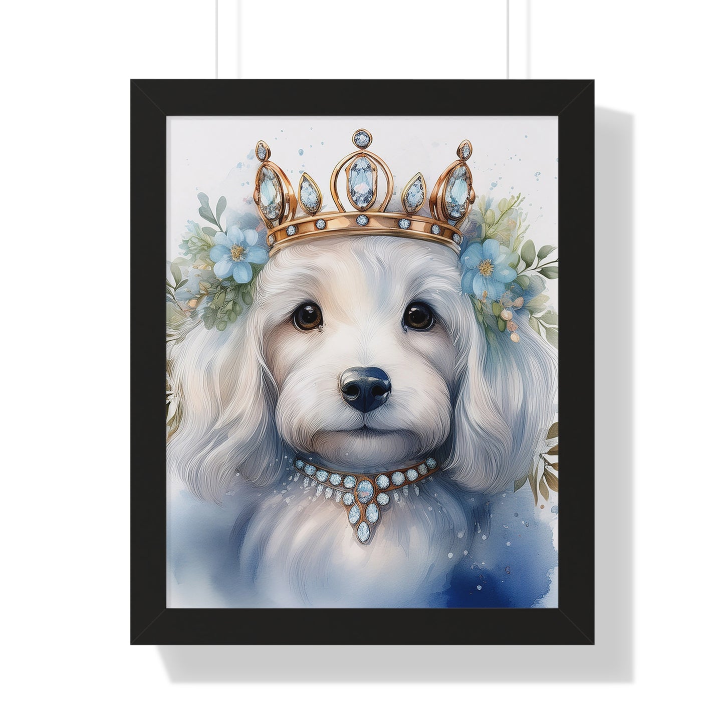 regal dog portrait, home decor, pet lover gift, framed art print, wall art