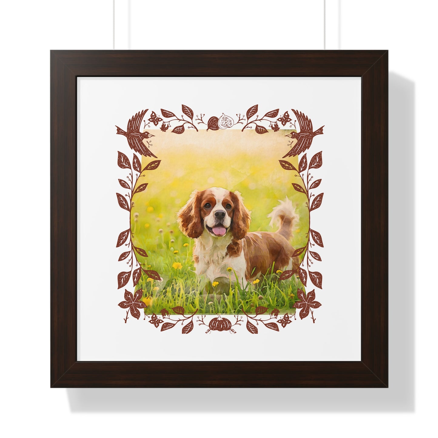 Framed Dog Poster, Pet Lovers Wall Art, Dog Decor for Home, Animal Art Print, Gifts for Dog Owners