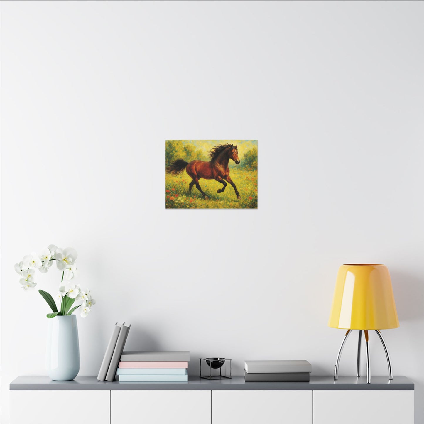 Equestrian Canvas Wall Art, Horse Print Decor, Farmhouse Style Home Decoration, Rustic Gift for Horse Lovers, Nature Art Piece