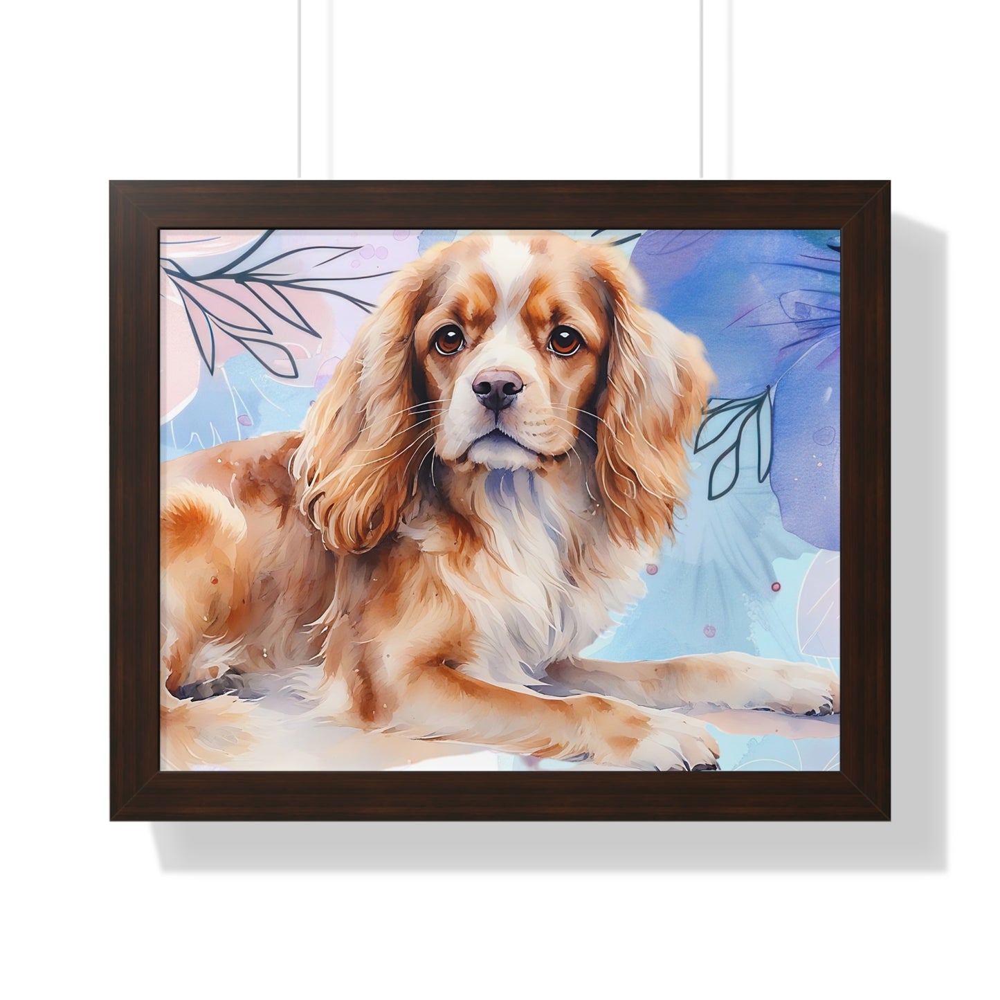 Framed Dog Portrait Poster, Pet Wall Art, Dog Lover Gift, Home Decor, Animal Artwork, Personalized Dog Art