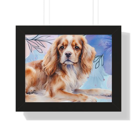 Framed Dog Portrait Poster, Pet Wall Art, Dog Lover Gift, Home Decor, Animal Artwork, Personalized Dog Art