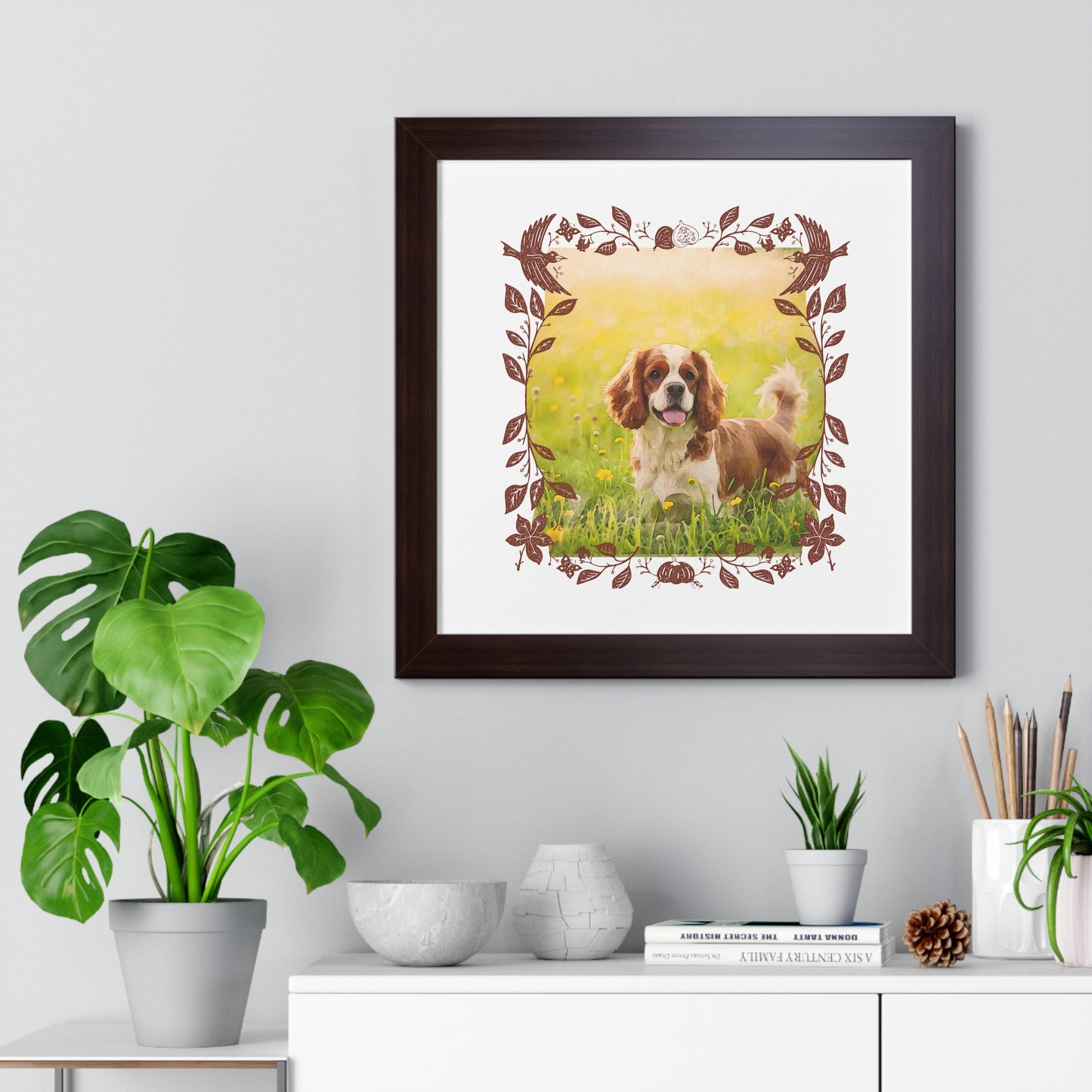 Framed Dog Poster, Pet Lovers Wall Art, Dog Decor for Home, Animal Art Print, Gifts for Dog Owners