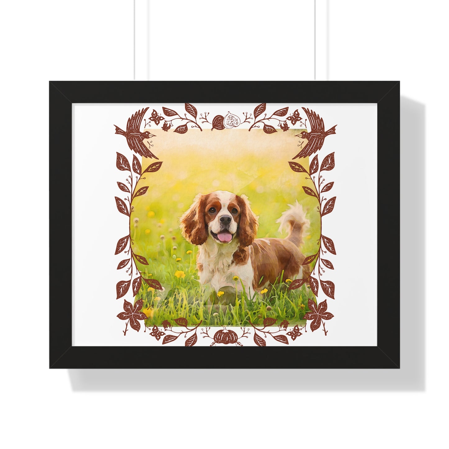 Framed Dog Poster, Pet Lovers Wall Art, Dog Decor for Home, Animal Art Print, Gifts for Dog Owners