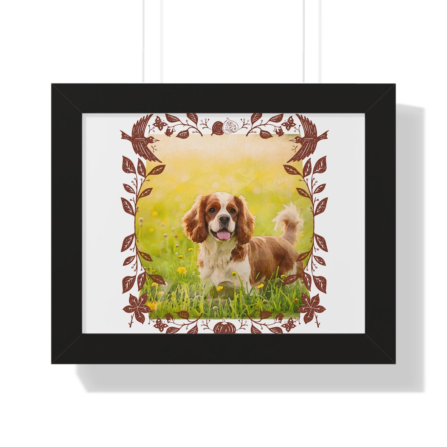Framed Dog Poster, Pet Lovers Wall Art, Dog Decor for Home, Animal Art Print, Gifts for Dog Owners