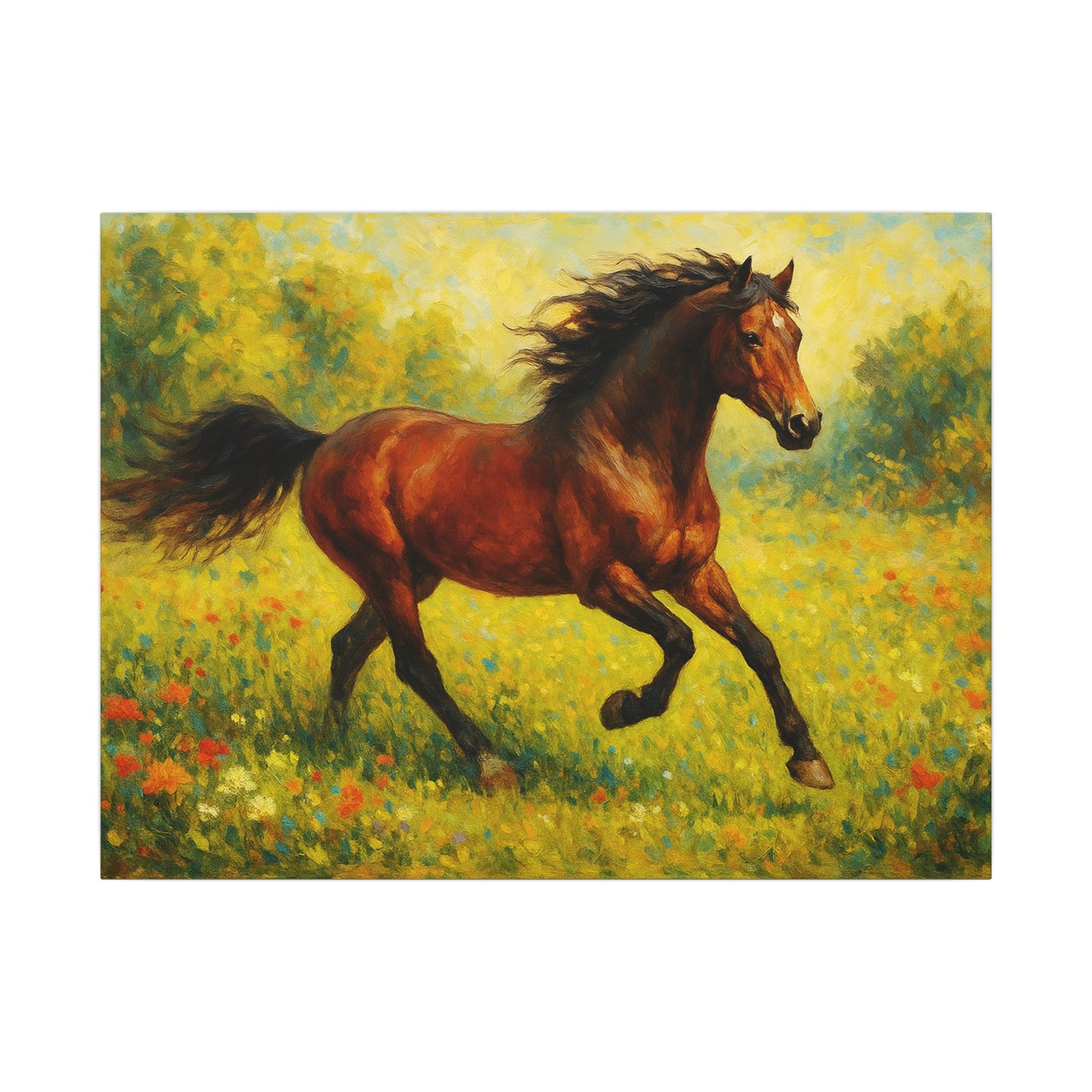 Equestrian Canvas Wall Art, Horse Print Decor, Farmhouse Style Home Decoration, Rustic Gift for Horse Lovers, Nature Art Piece