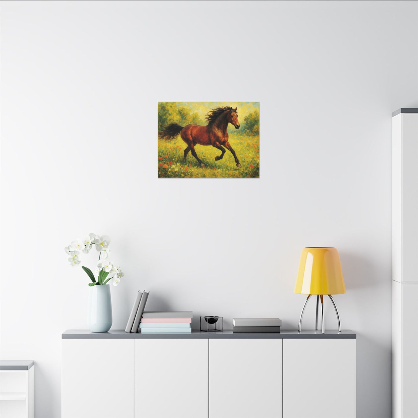 Equestrian Canvas Wall Art, Horse Print Decor, Farmhouse Style Home Decoration, Rustic Gift for Horse Lovers, Nature Art Piece