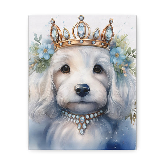 Royal Pet Portrait Canvas Print, Dog Lover Gift, Dog Art, Dog Decor, Home Wall Art, Pet Memorial, Dog Birthday Decoration