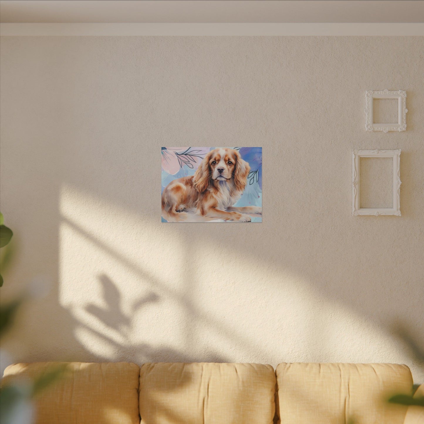 Dog Portrait Matte Canvas Print, Pet Memorial Wall Art, Animal Lover Gift, Home Decor, Doggie Art, Pet Owner Gift