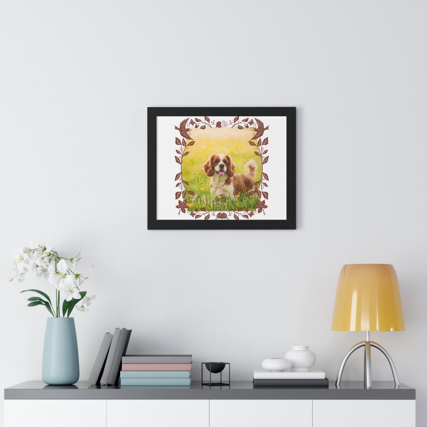 Framed Dog Poster, Pet Lovers Wall Art, Dog Decor for Home, Animal Art Print, Gifts for Dog Owners