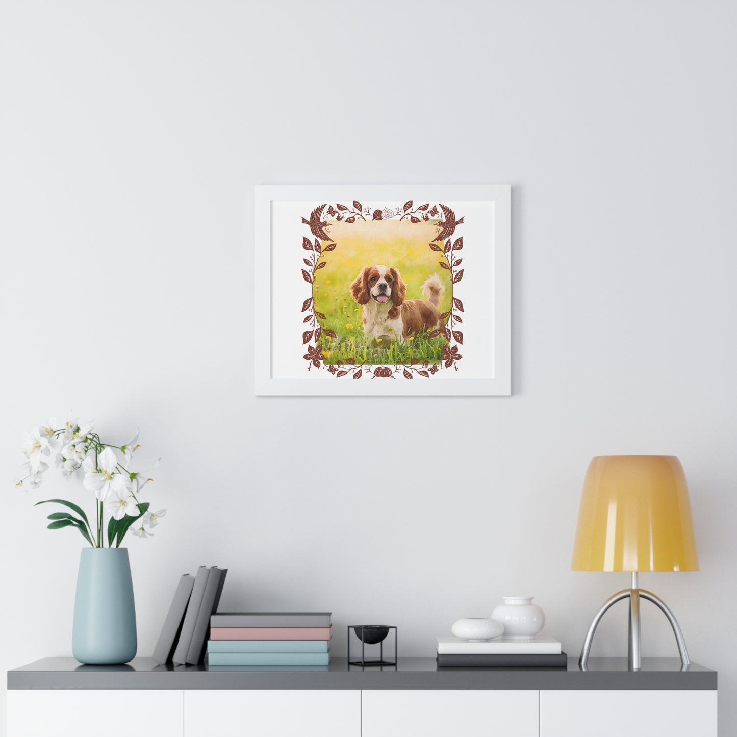 Framed Dog Poster, Pet Lovers Wall Art, Dog Decor for Home, Animal Art Print, Gifts for Dog Owners