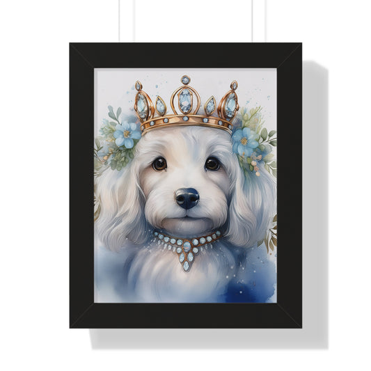 regal dog portrait, home decor, pet lover gift, framed art print, wall art