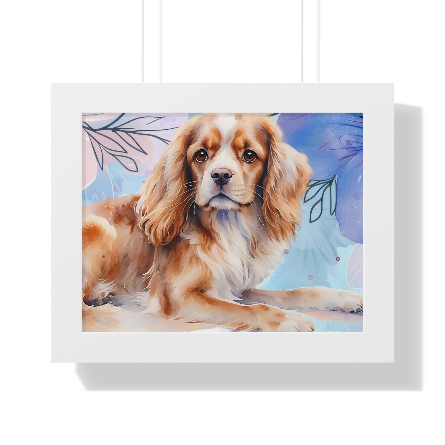 Framed Dog Portrait Poster, Pet Wall Art, Dog Lover Gift, Home Decor, Animal Artwork, Personalized Dog Art