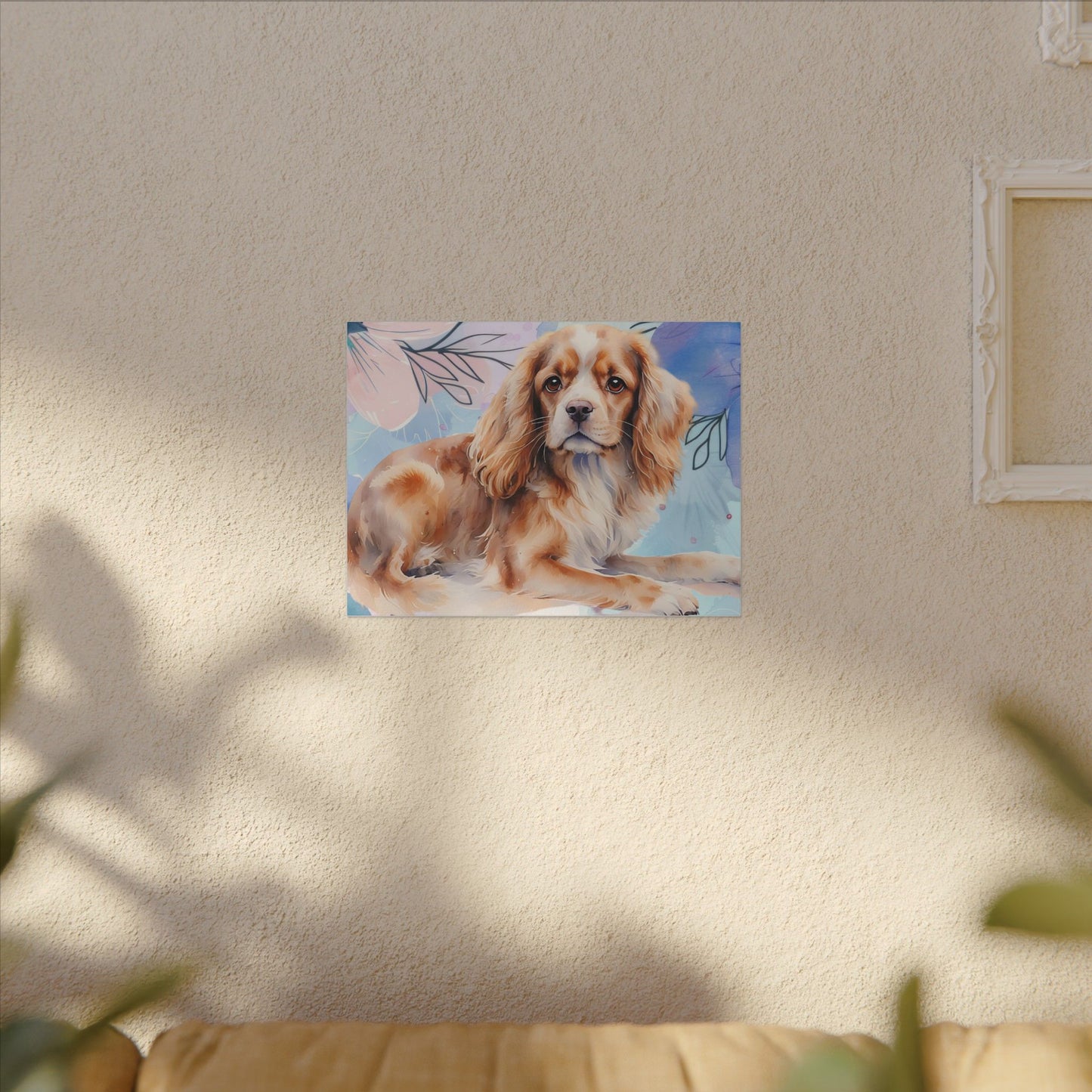 Dog Portrait Matte Canvas Print, Pet Memorial Wall Art, Animal Lover Gift, Home Decor, Doggie Art, Pet Owner Gift