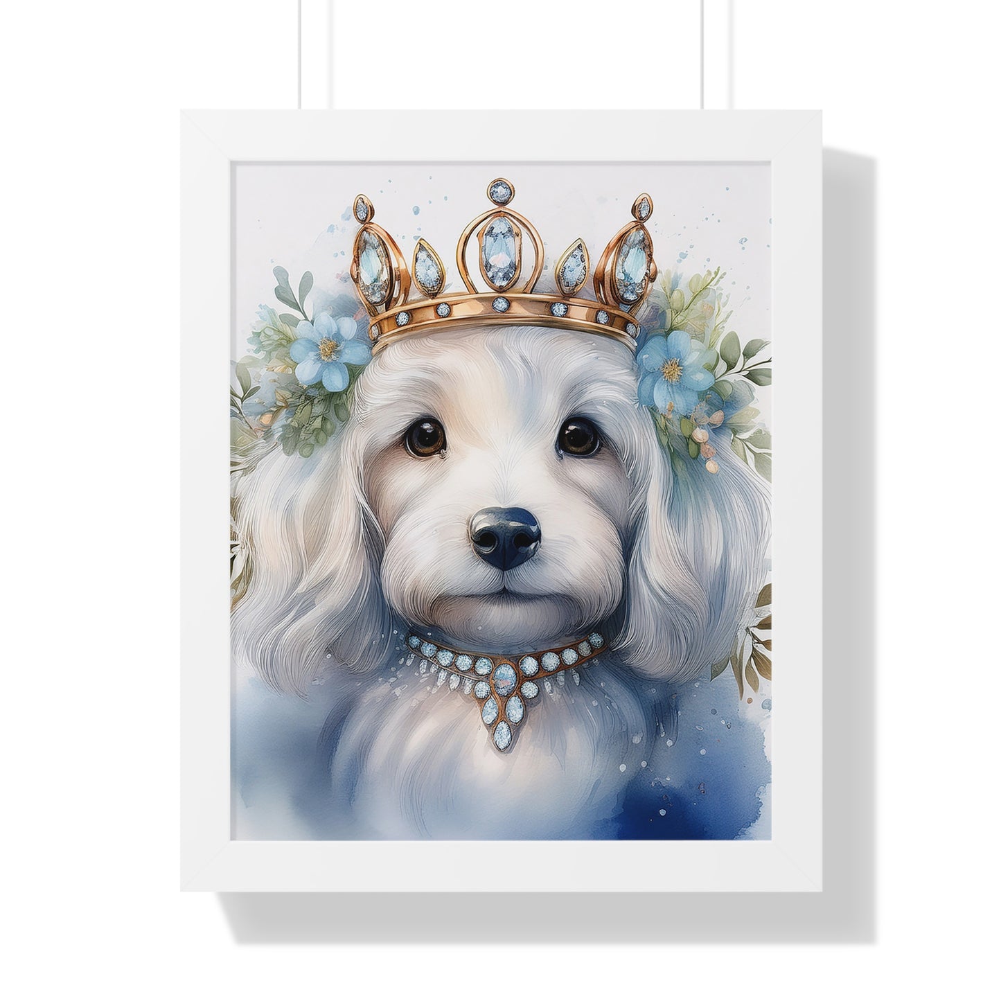 regal dog portrait, home decor, pet lover gift, framed art print, wall art