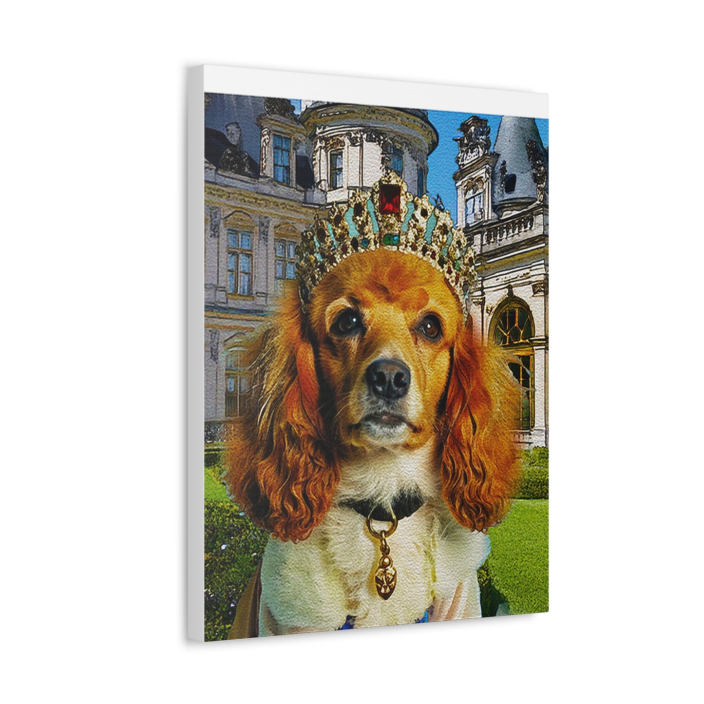 Royal Pup Canvas Art, Dog Wall Decor, Pet Lovers Gift, Home Decoration, Animal Portrait, Unique Pet Art