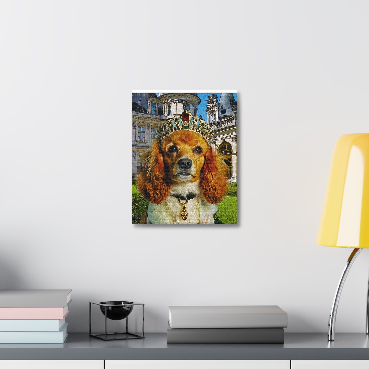 Royal Pup Canvas Art, Dog Wall Decor, Pet Lovers Gift, Home Decoration, Animal Portrait, Unique Pet Art