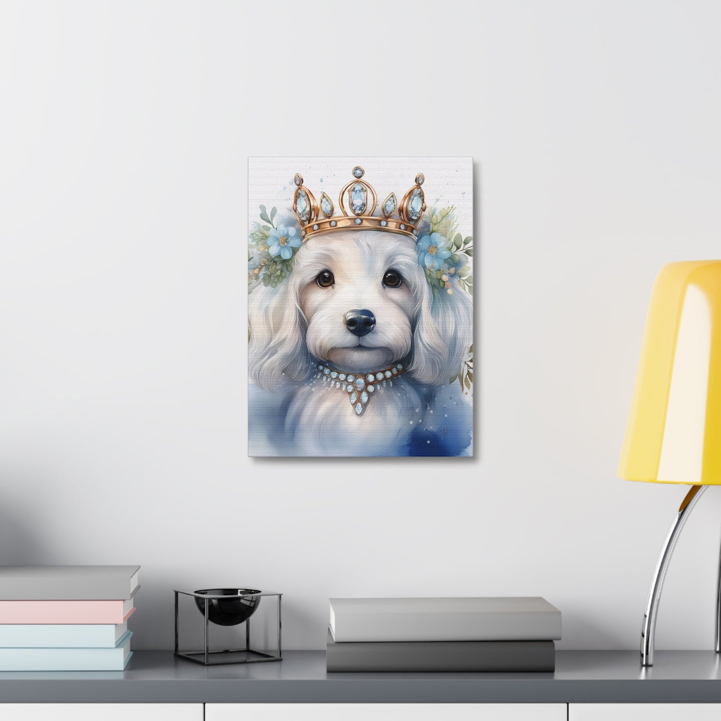 Royal Pet Portrait Canvas Print, Dog Lover Gift, Dog Art, Dog Decor, Home Wall Art, Pet Memorial, Dog Birthday Decoration