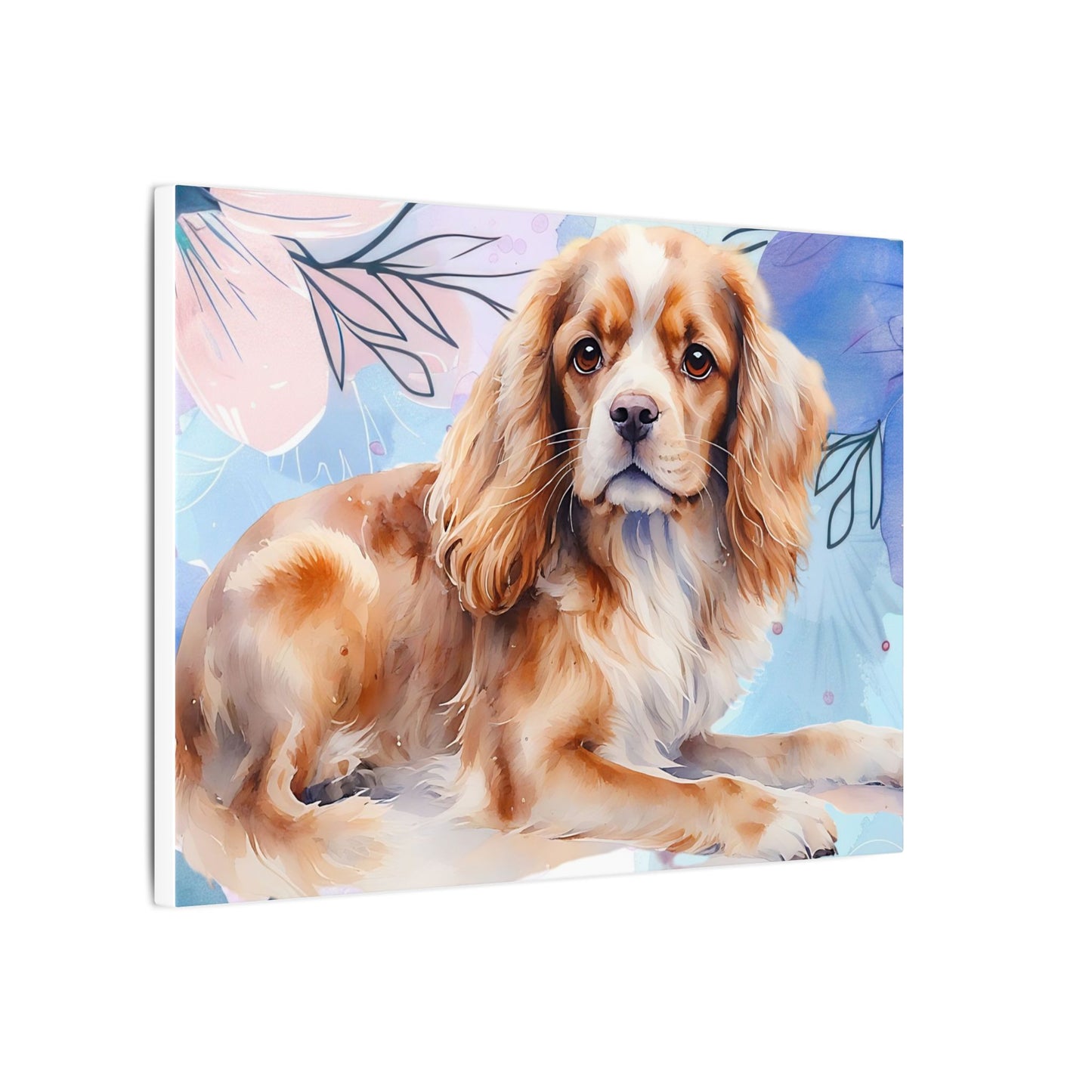 Dog Portrait Matte Canvas Print, Pet Memorial Wall Art, Animal Lover Gift, Home Decor, Doggie Art, Pet Owner Gift
