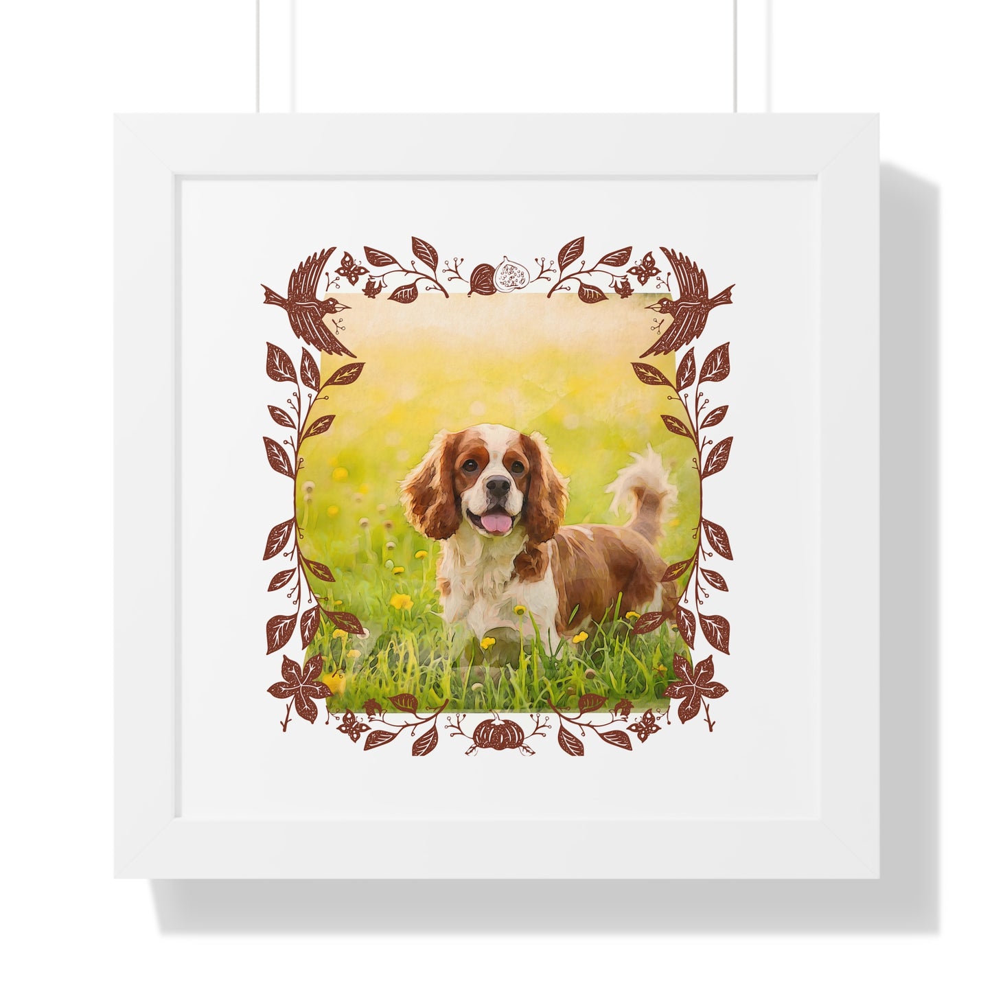 Framed Dog Poster, Pet Lovers Wall Art, Dog Decor for Home, Animal Art Print, Gifts for Dog Owners