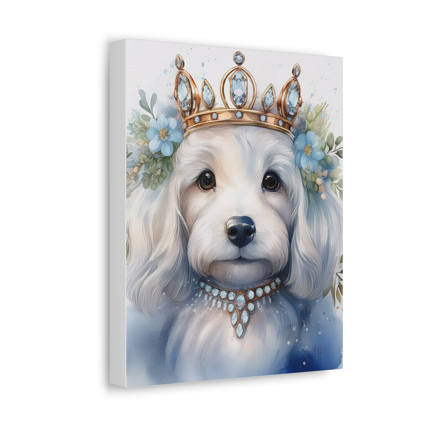 Royal Pet Portrait Canvas Print, Dog Lover Gift, Dog Art, Dog Decor, Home Wall Art, Pet Memorial, Dog Birthday Decoration