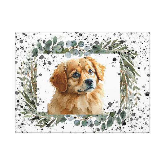 Watercolor Dog Canvas Print, Pet Portrait, Wall Art, Dog Lovers Gift, Animal Decor, Home Decoration, Art for Pet Owners