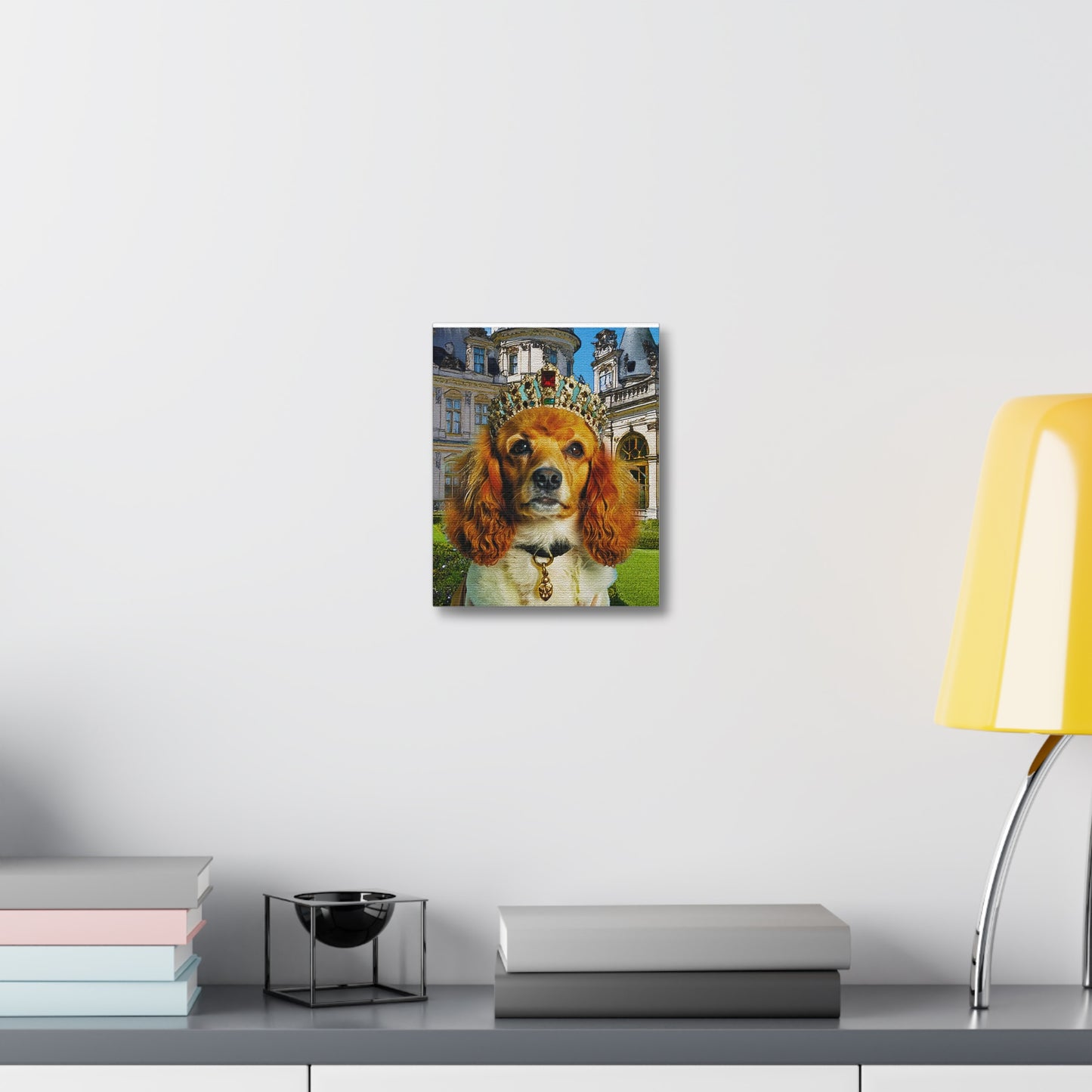 Royal Pup Canvas Art, Dog Wall Decor, Pet Lovers Gift, Home Decoration, Animal Portrait, Unique Pet Art