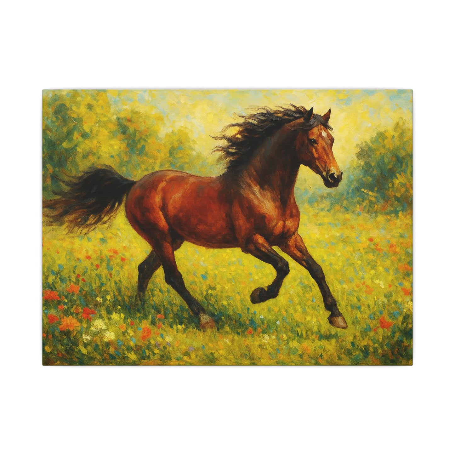 Equestrian Canvas Wall Art, Horse Print Decor, Farmhouse Style Home Decoration, Rustic Gift for Horse Lovers, Nature Art Piece