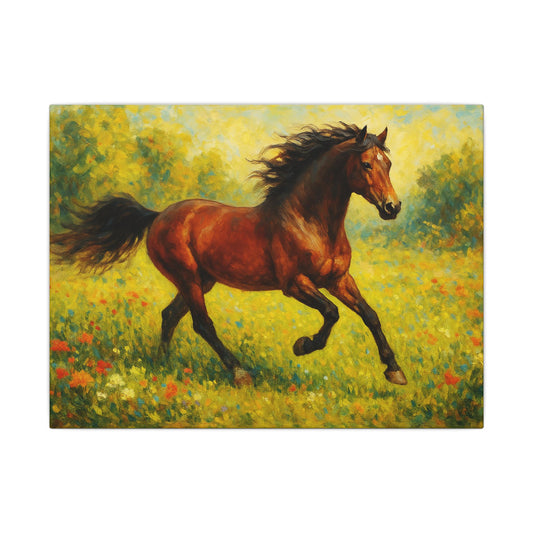 Equestrian Canvas Wall Art, Horse Print Decor, Farmhouse Style Home Decoration, Rustic Gift for Horse Lovers, Nature Art Piece