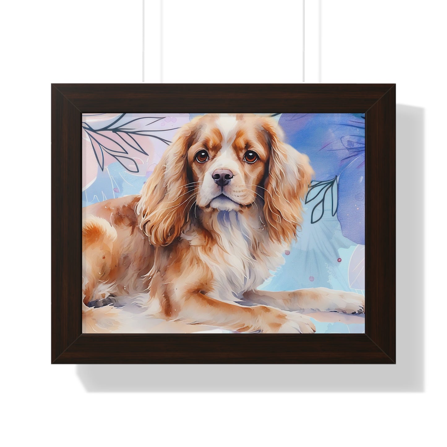 Framed Dog Portrait Poster, Pet Wall Art, Dog Lover Gift, Home Decor, Animal Artwork, Personalized Dog Art